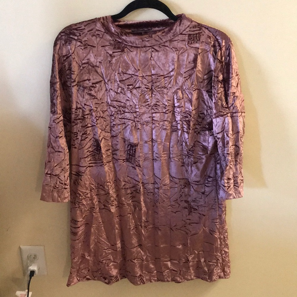 ZARA velvet shirt dress